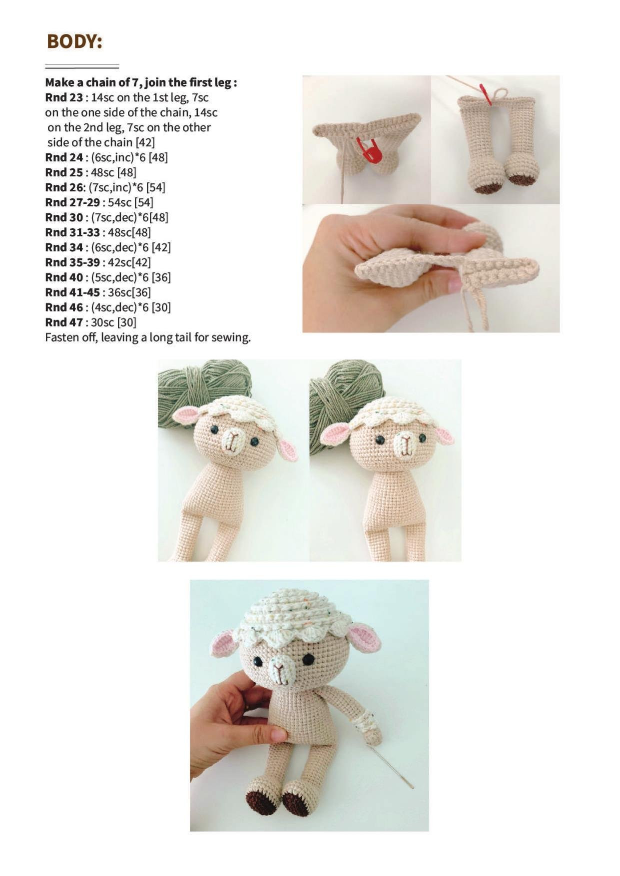Sheepy The Little Lamb Crochet Amigurumi Pattern by RiKaCraft
