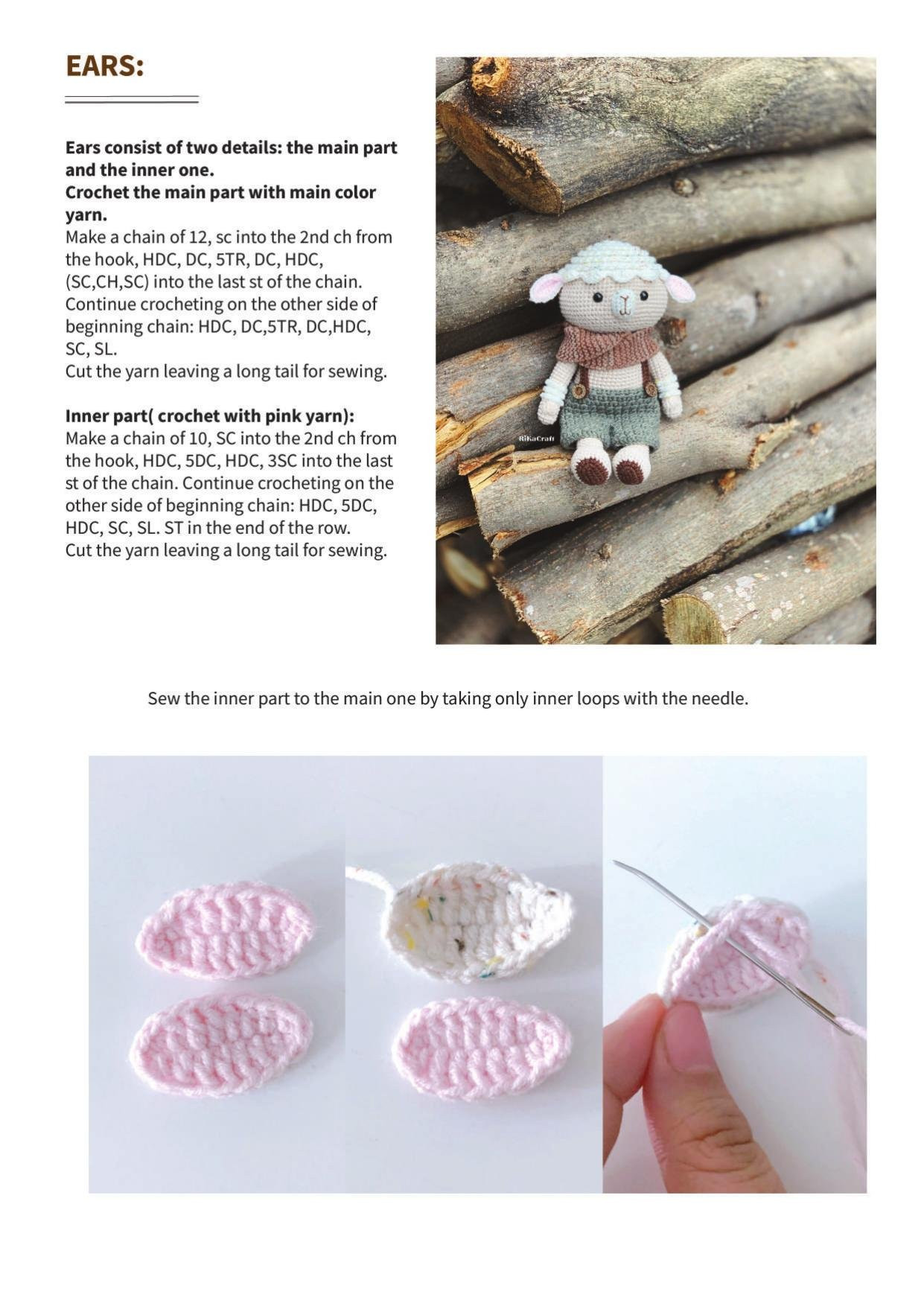 Sheepy The Little Lamb Crochet Amigurumi Pattern by RiKaCraft