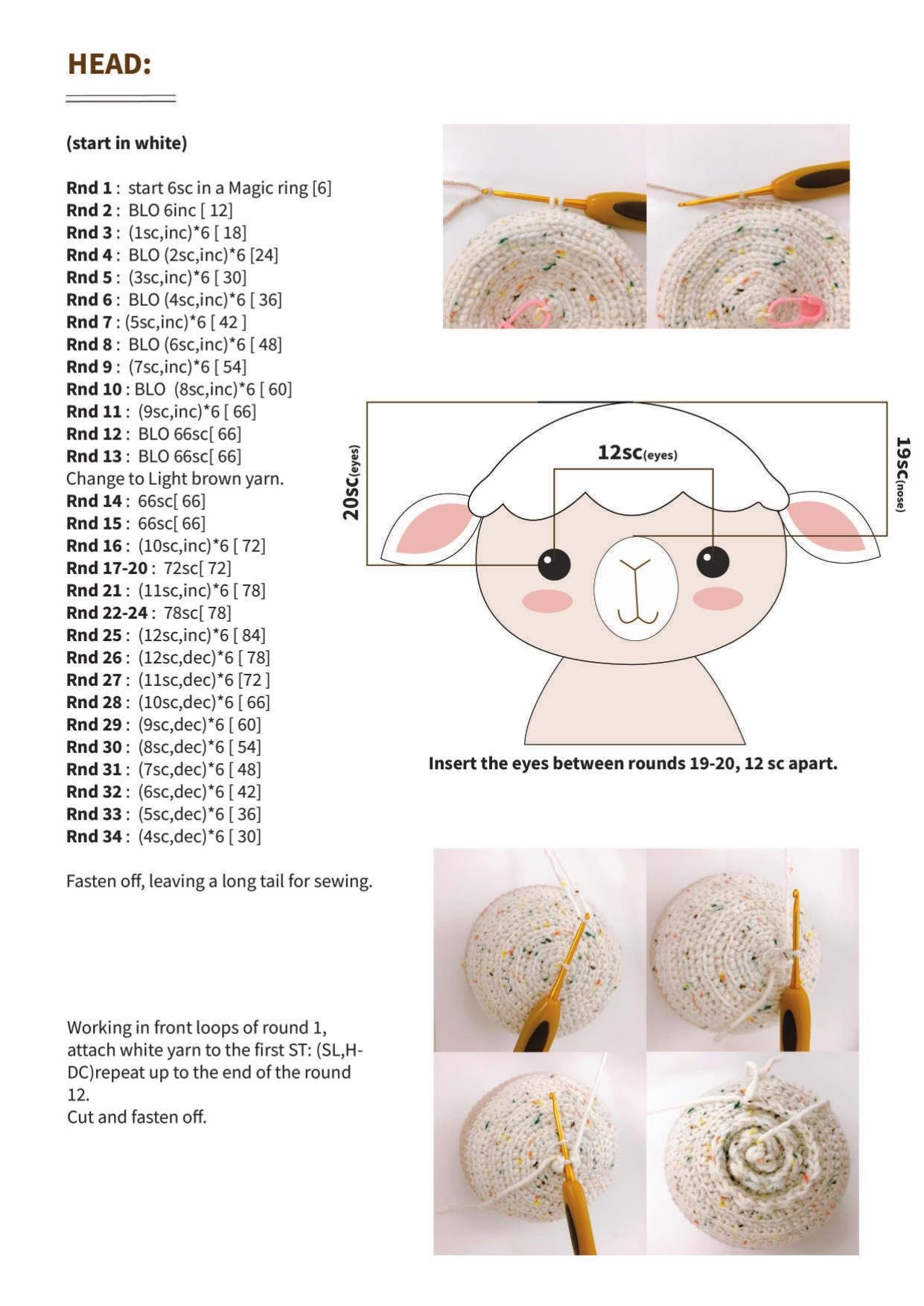 Sheepy The Little Lamb Crochet Amigurumi Pattern by RiKaCraft
