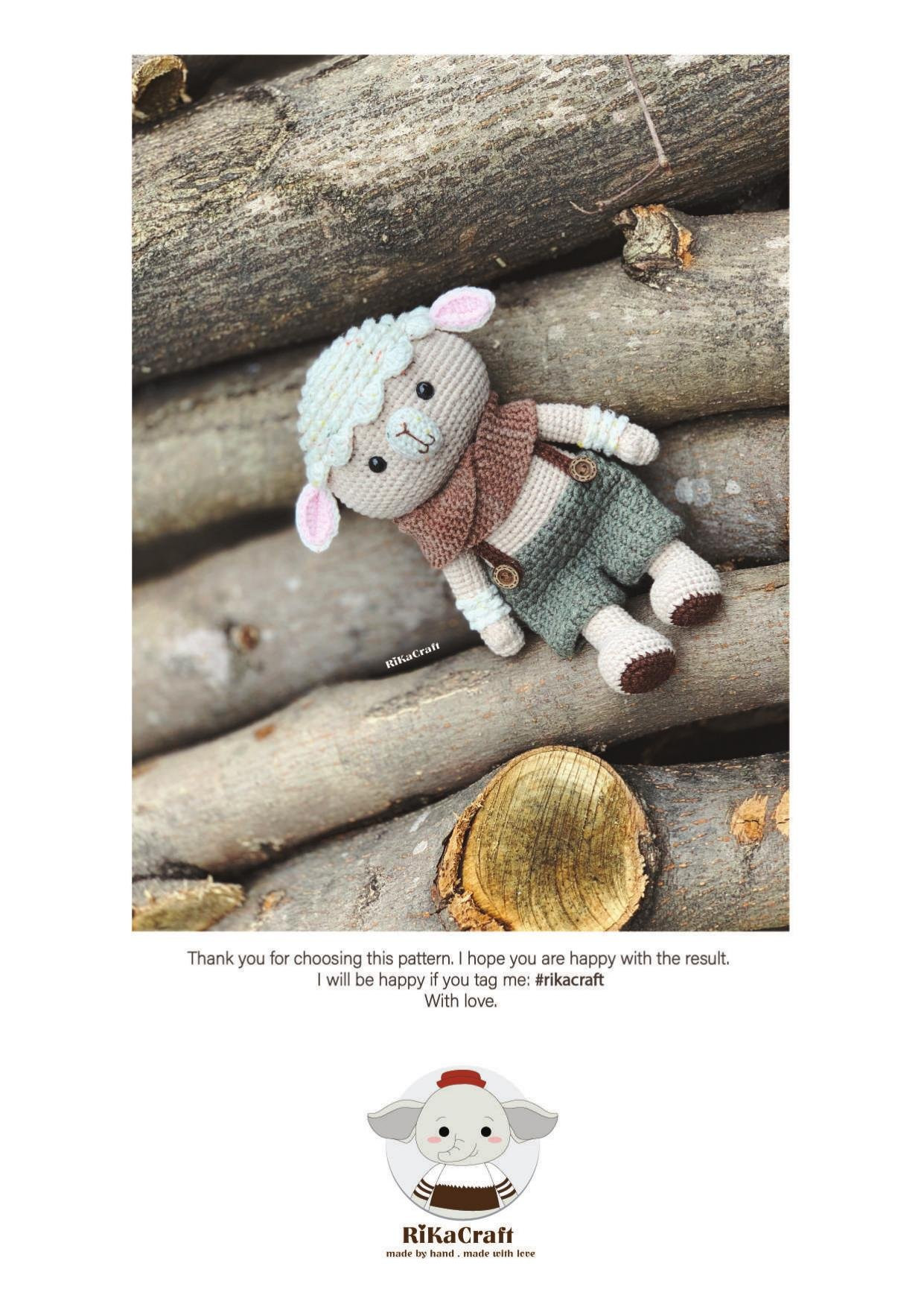 Sheepy The Little Lamb Crochet Amigurumi Pattern by RiKaCraft
