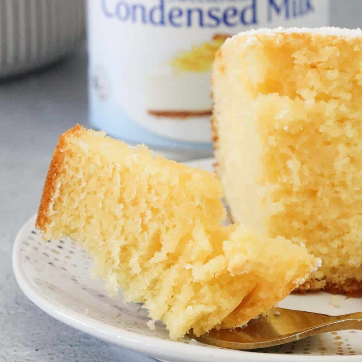 Simple 4-Ingredient Condensed Milk Cake: Soft, Buttery & Delicious