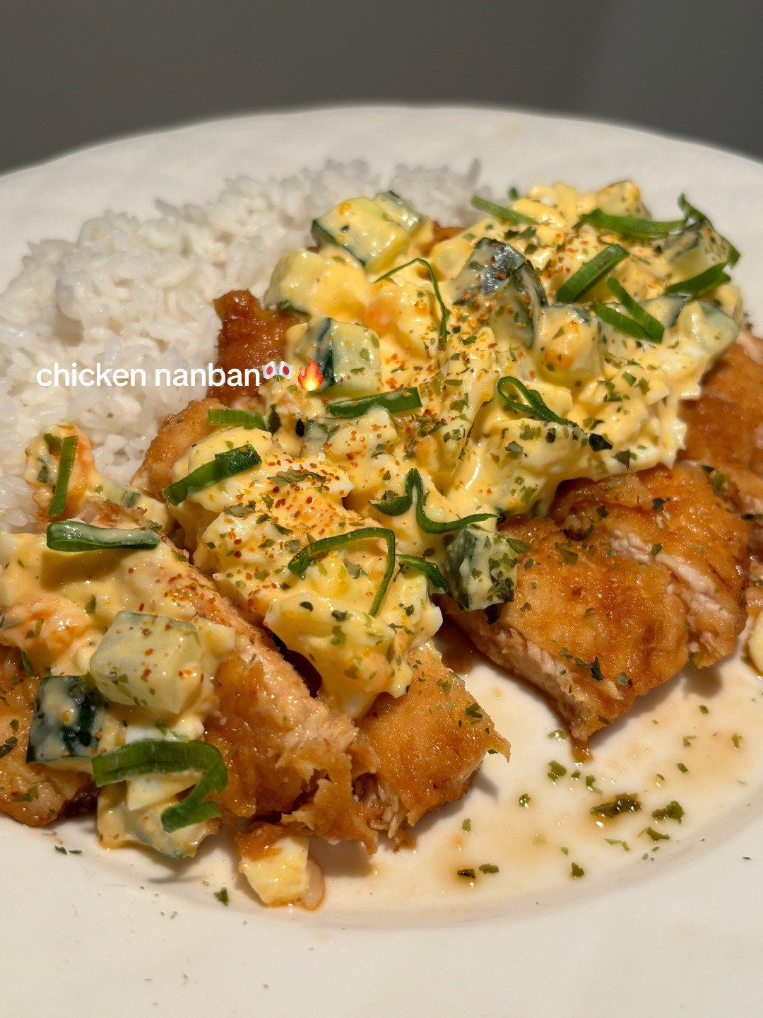 Simple and Delicious Chicken Nanban with Creamy Cucumber Sauce