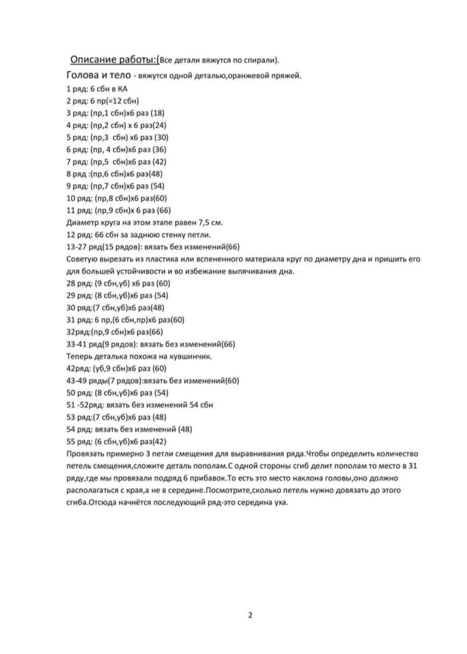 Схема вязания амигуруми кот Пёрсик-улыбашка