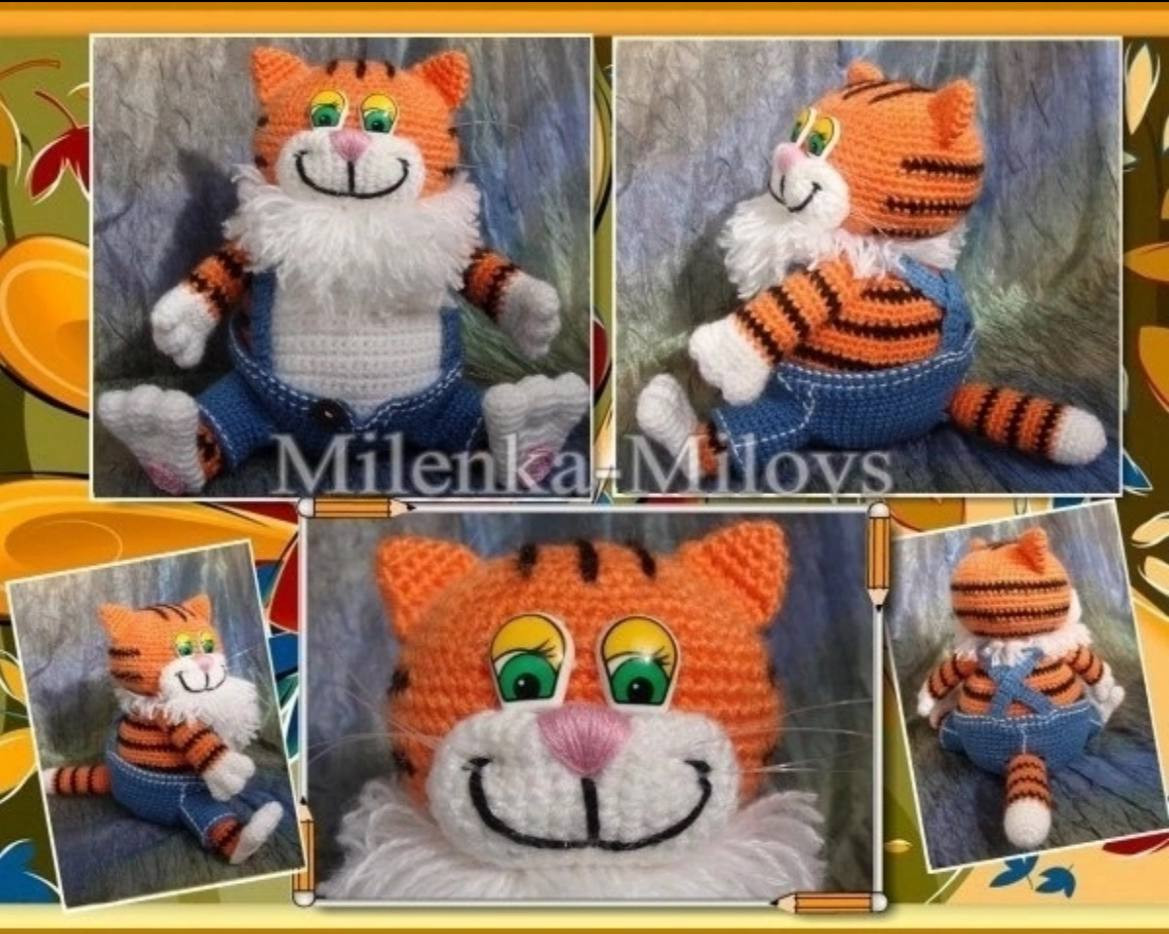 Схема вязания амигуруми Кот Василий от Milenka-Milovs