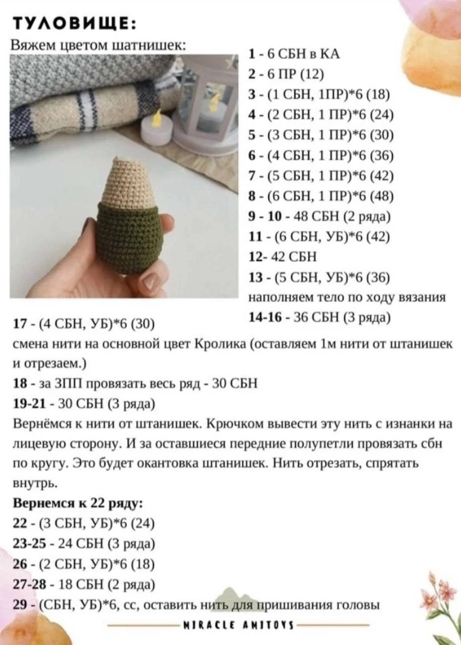 Схема вязания амигуруми кролик с морковкой: материалы, инструменты и пошаговая инструкция