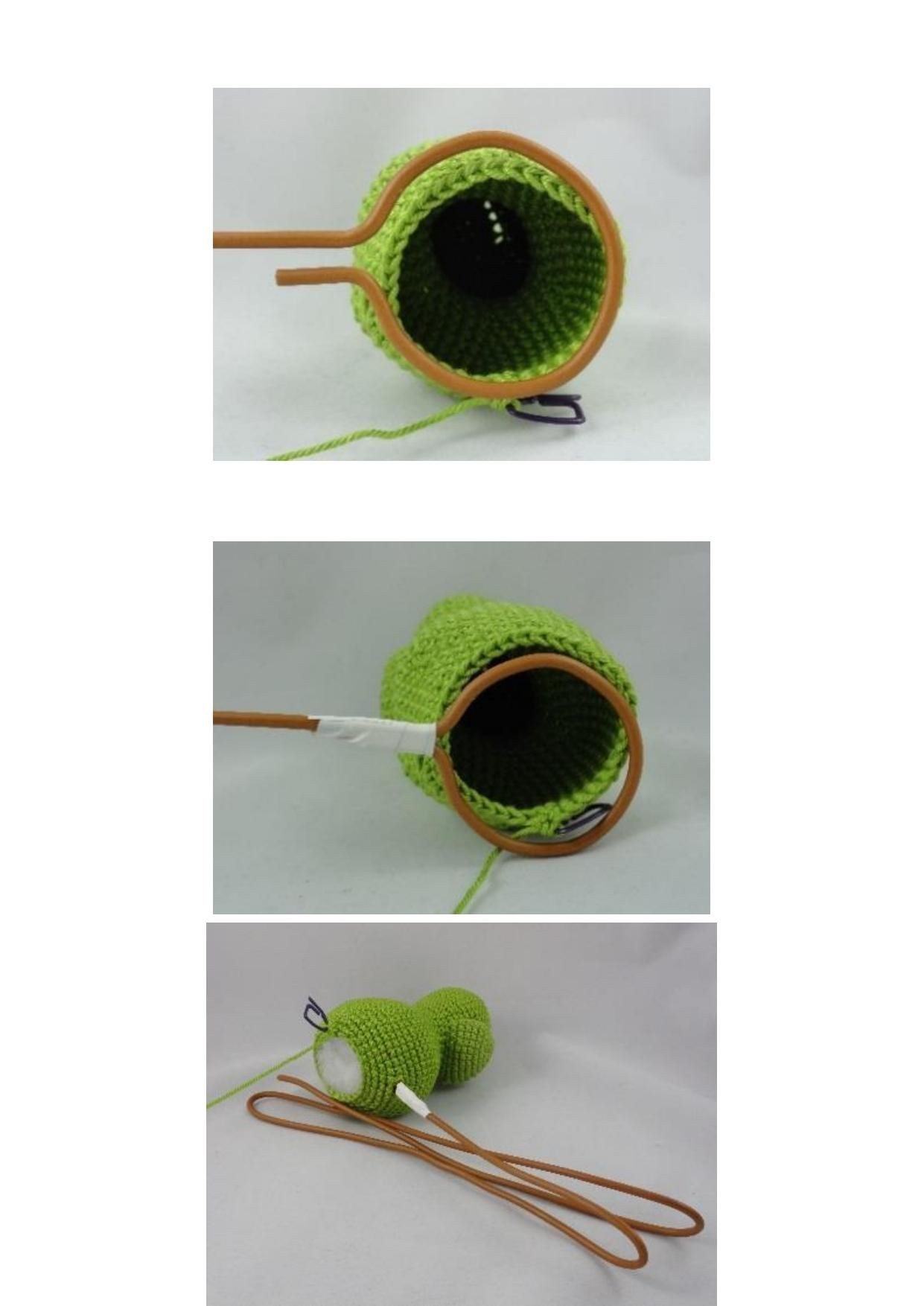 Схема вязания амигуруми: Зеленый трехголовый дракон с пошаговыми инструкциями