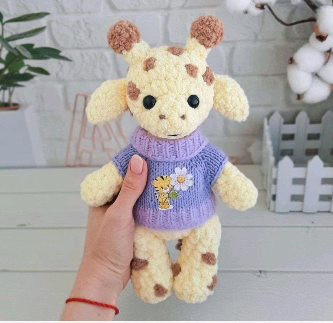 Схема вязания амигуруми жираф с материалами и инструкциями