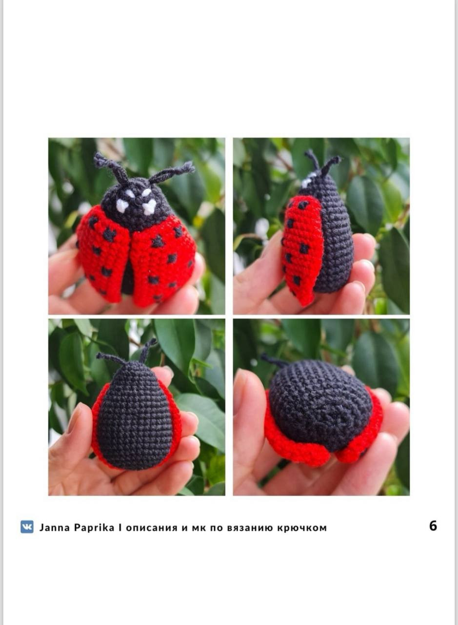Схема вязания крючком божьей коровки: материалы и пошаговое описание