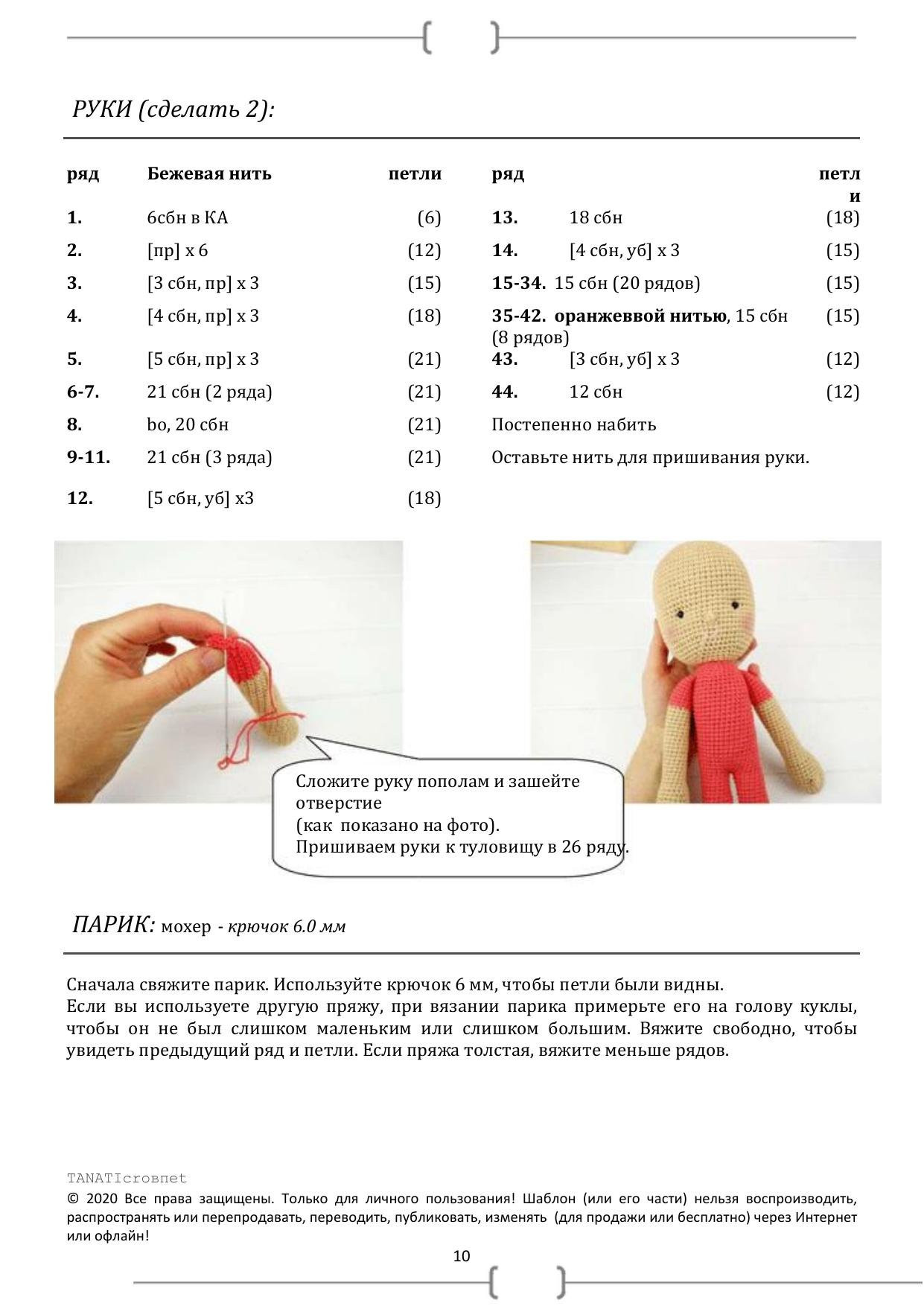 Схема вязания крючком куклы Теона: материалы, пошаговые инструкции и фото для создания головы и тела