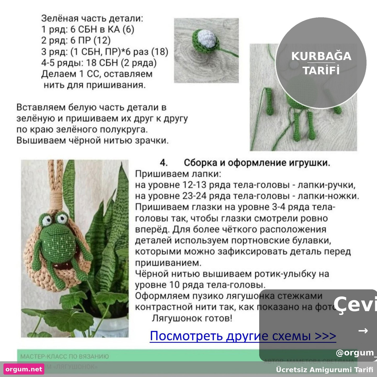 Схема вязания крючком лягушонка в гамаке: пошаговая инструкция по сборке и оформлению