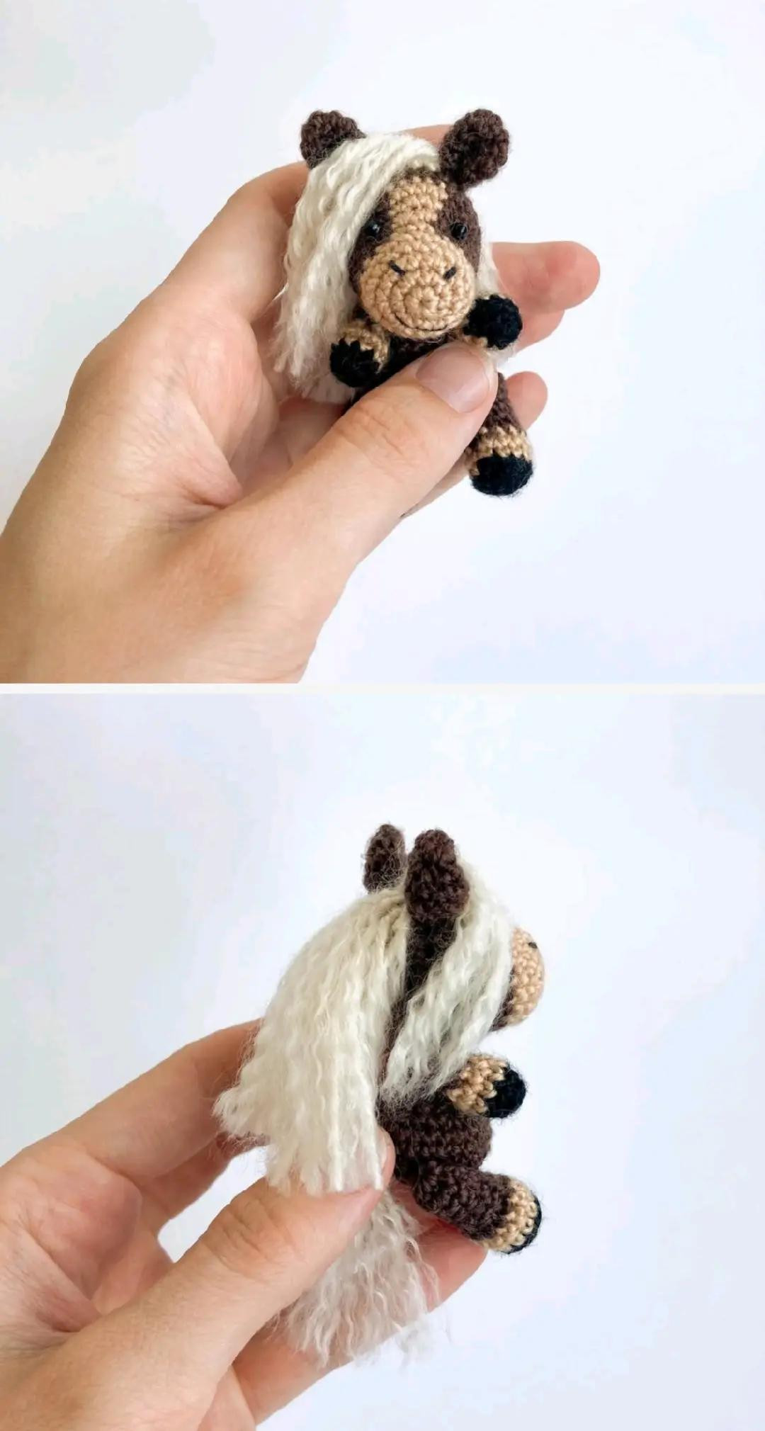 Схема вязания крючком мини лошадки