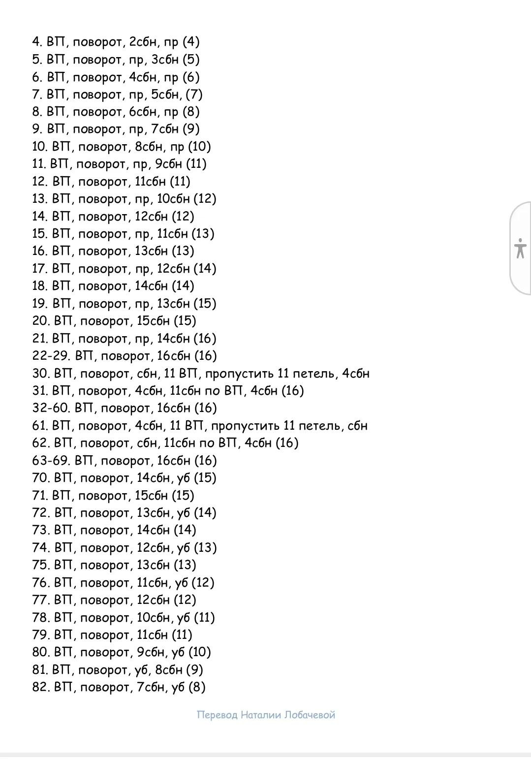 Схема вязания сумочки Зайка в традиционном стиле