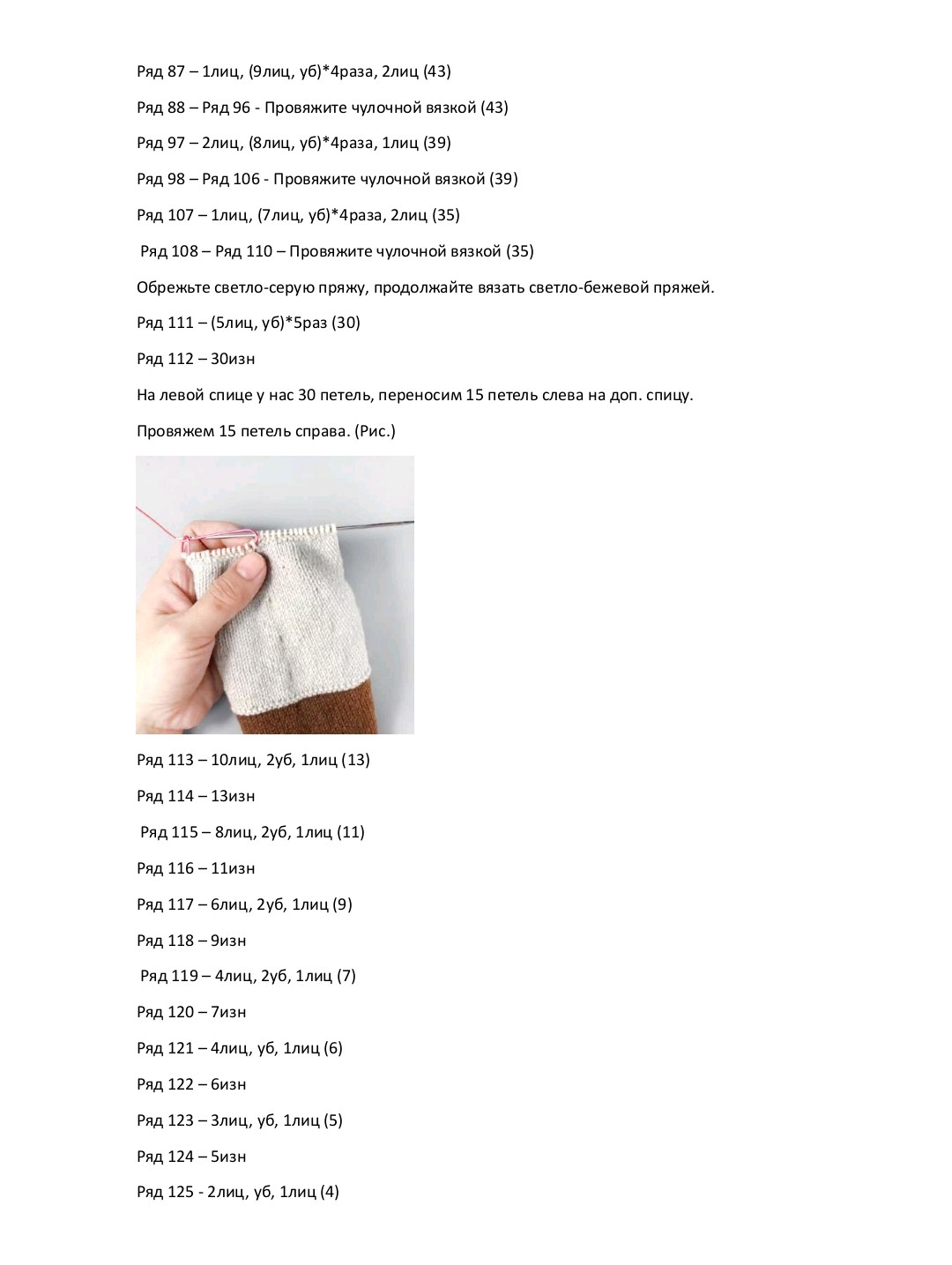 Схема в'язання оленя Christopher спицями