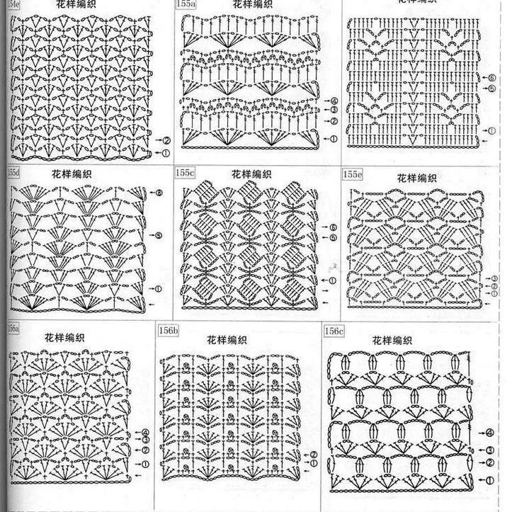 Схемы вязания крючком: узоры с веерами, шишечками и сеткой для создания красивых полотен