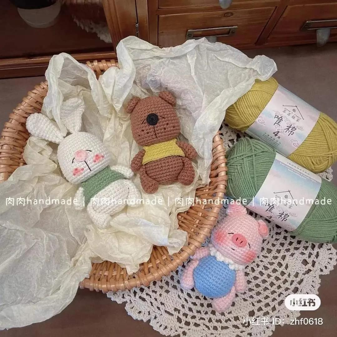 Sleeping Pig Amigurumi Crochet Pattern Chart