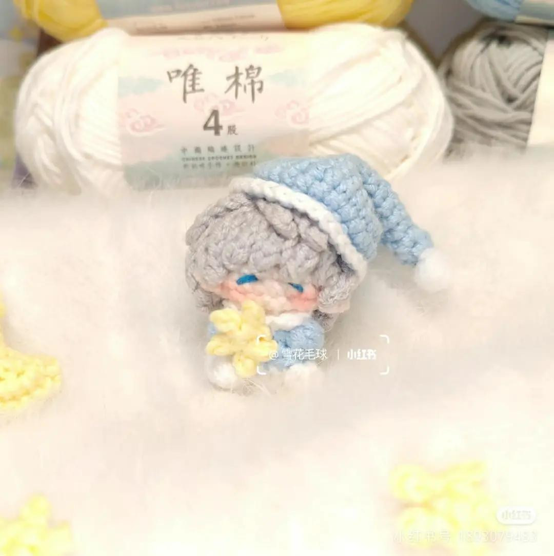 Sleepy Star Amigurumi Crochet Pattern Chart Tutorial