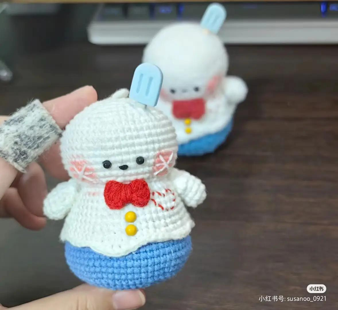 Smiling Snowman Crochet Pattern Chart (Milk Cotton Version)