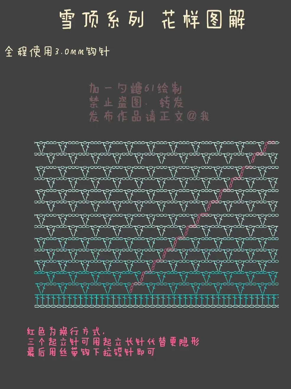 Snow Top Series Crochet Bag Pattern Chart with Ribbon Trim and Citrus Charm