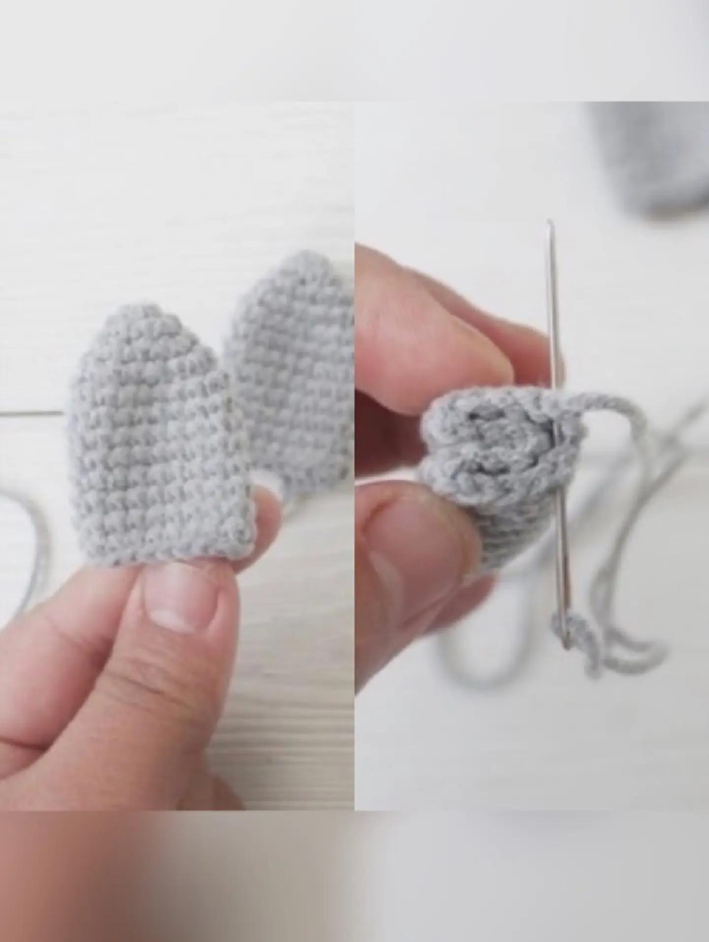 Sơ đồ móc len Alpaca màu xám với quần nâu