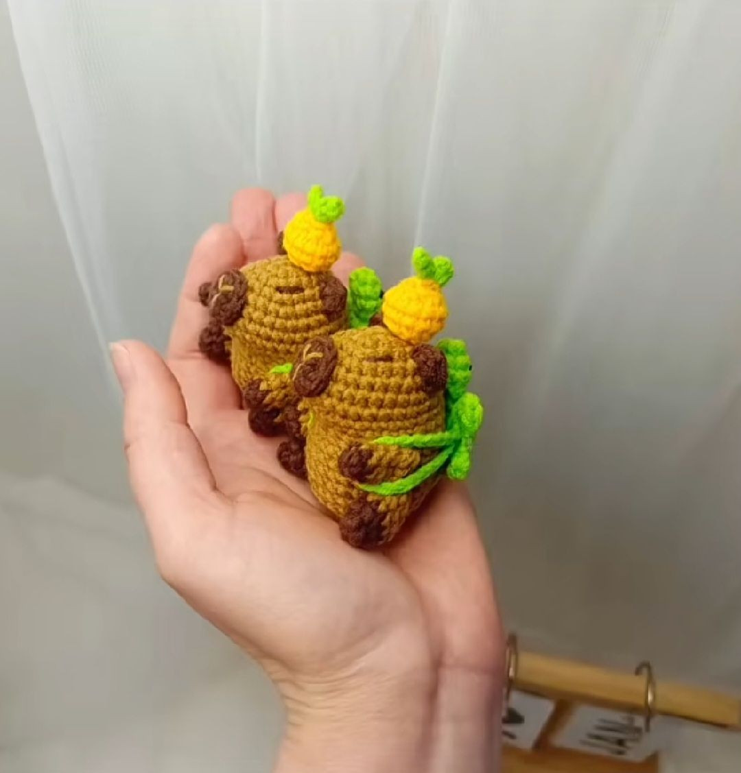Sơ đồ móc len búp bê Kapibara và rùa nhỏ dễ thương