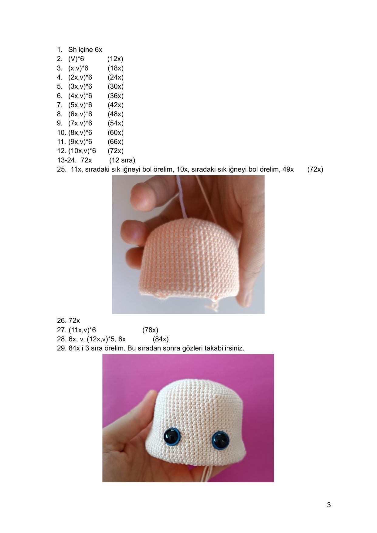 Sơ đồ móc len búp bê Kìraz với chó con, mặc áo đỏ quần xanh