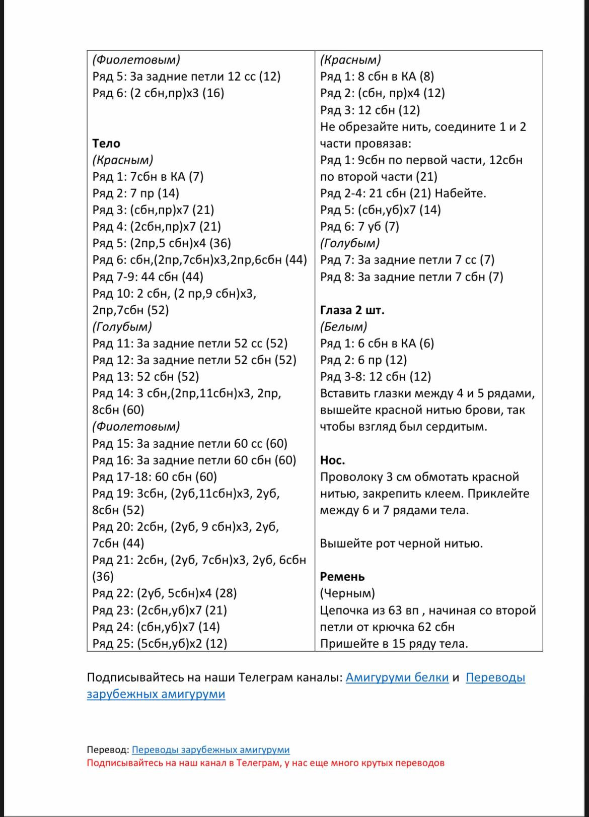 Sơ đồ móc len nhân vật Mr. Krabs (Mini Mister Crab) màu đỏ