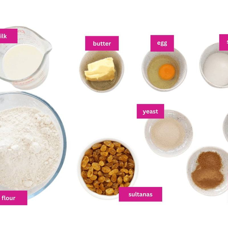 Soft & Fluffy Homemade Hot Cross Buns with Sultanas and Cinnamon