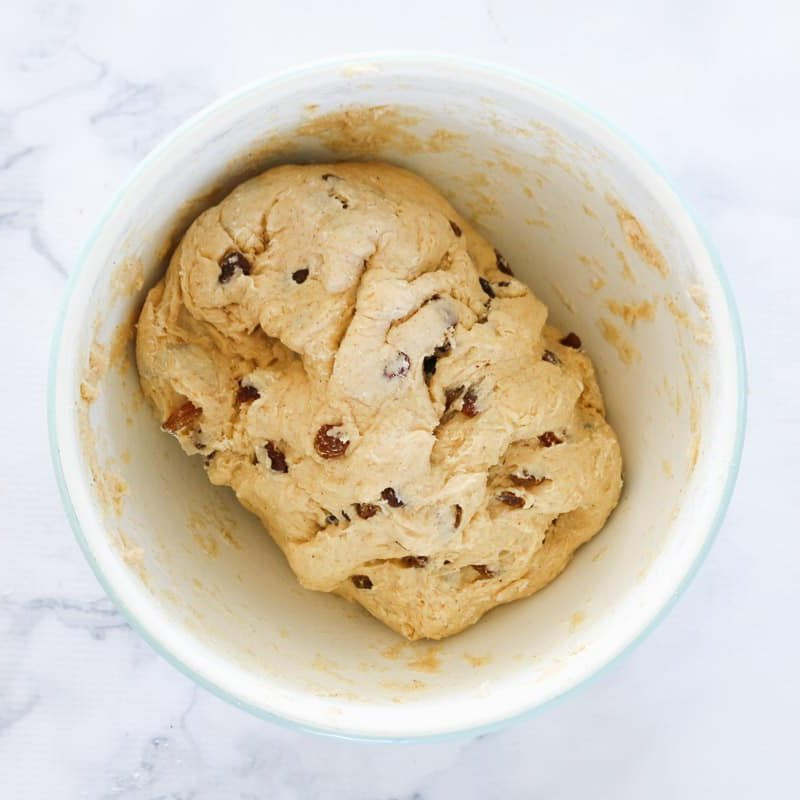 Soft & Fluffy Homemade Hot Cross Buns with Sultanas and Cinnamon