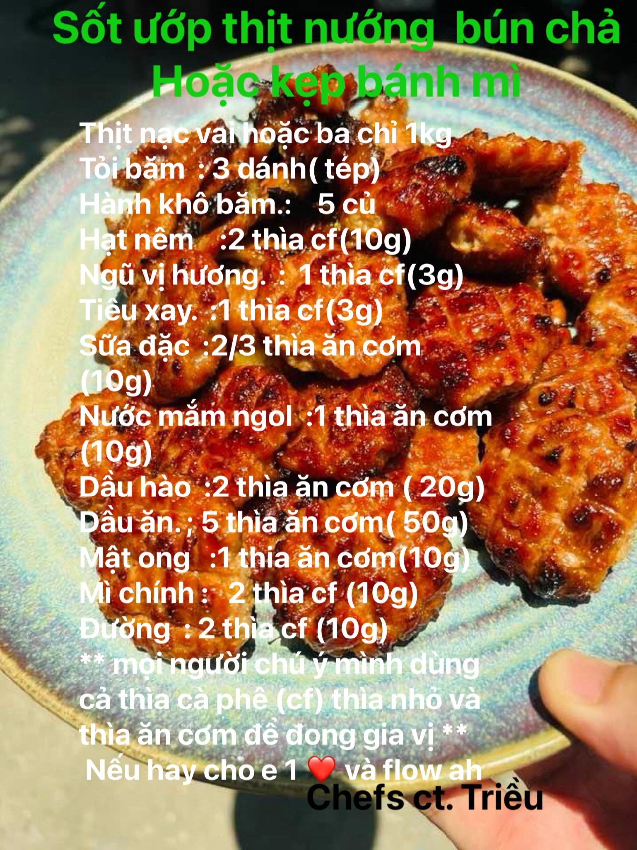 Sốt ướp thịt nướng bún chả hoặc kẹp bánh mì