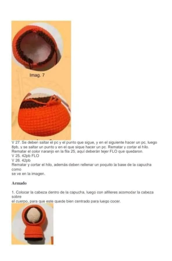 South Park Kenny Amigurumi Muñeca PDF Patrón Gratis