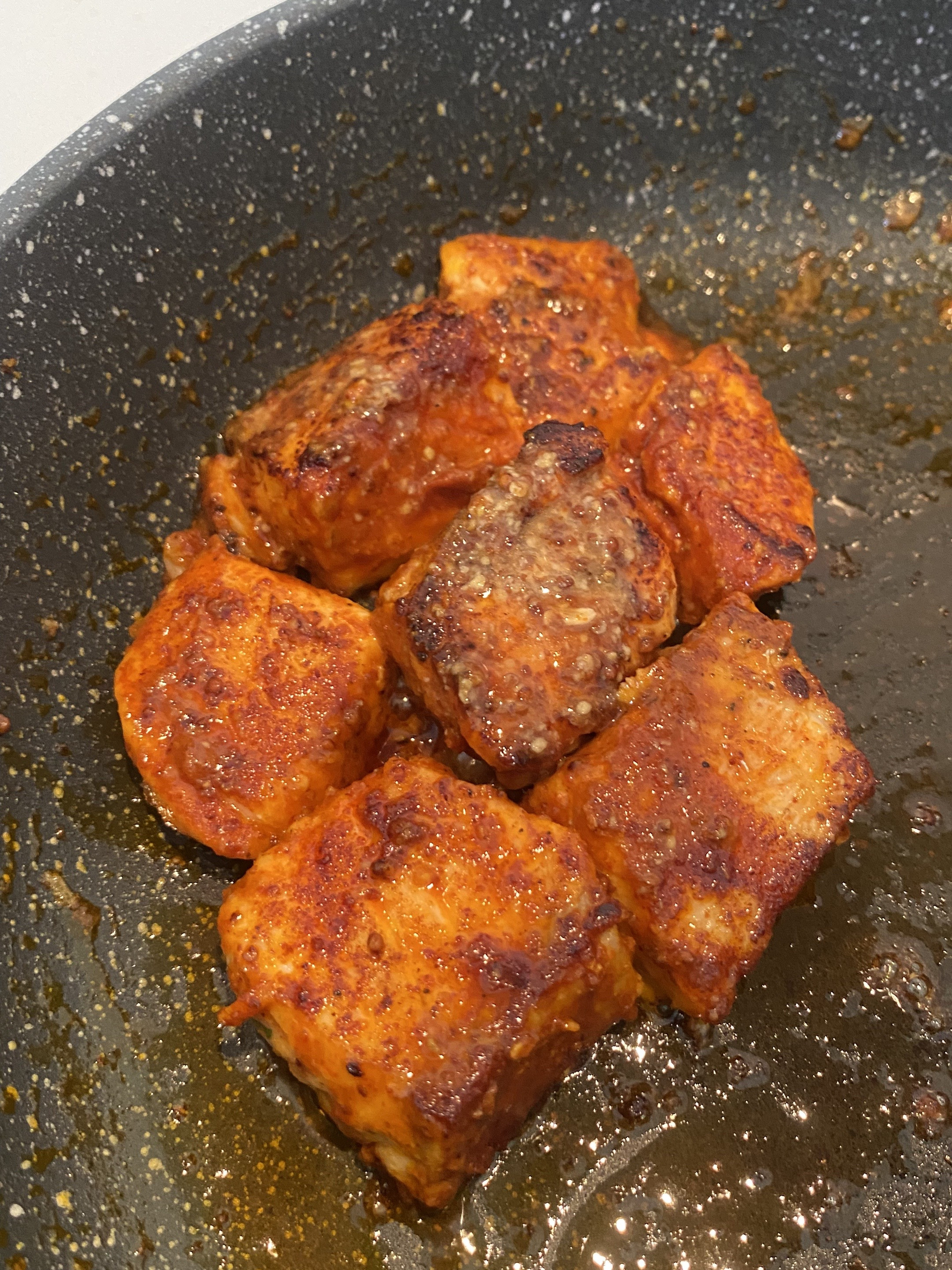 Spicy Honey Sriracha Salmon Bowl with Edamame and Avocado