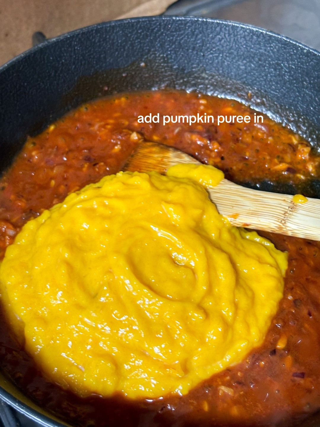 Spicy Pumpkin Tomato Rigatoni Pasta Recipe