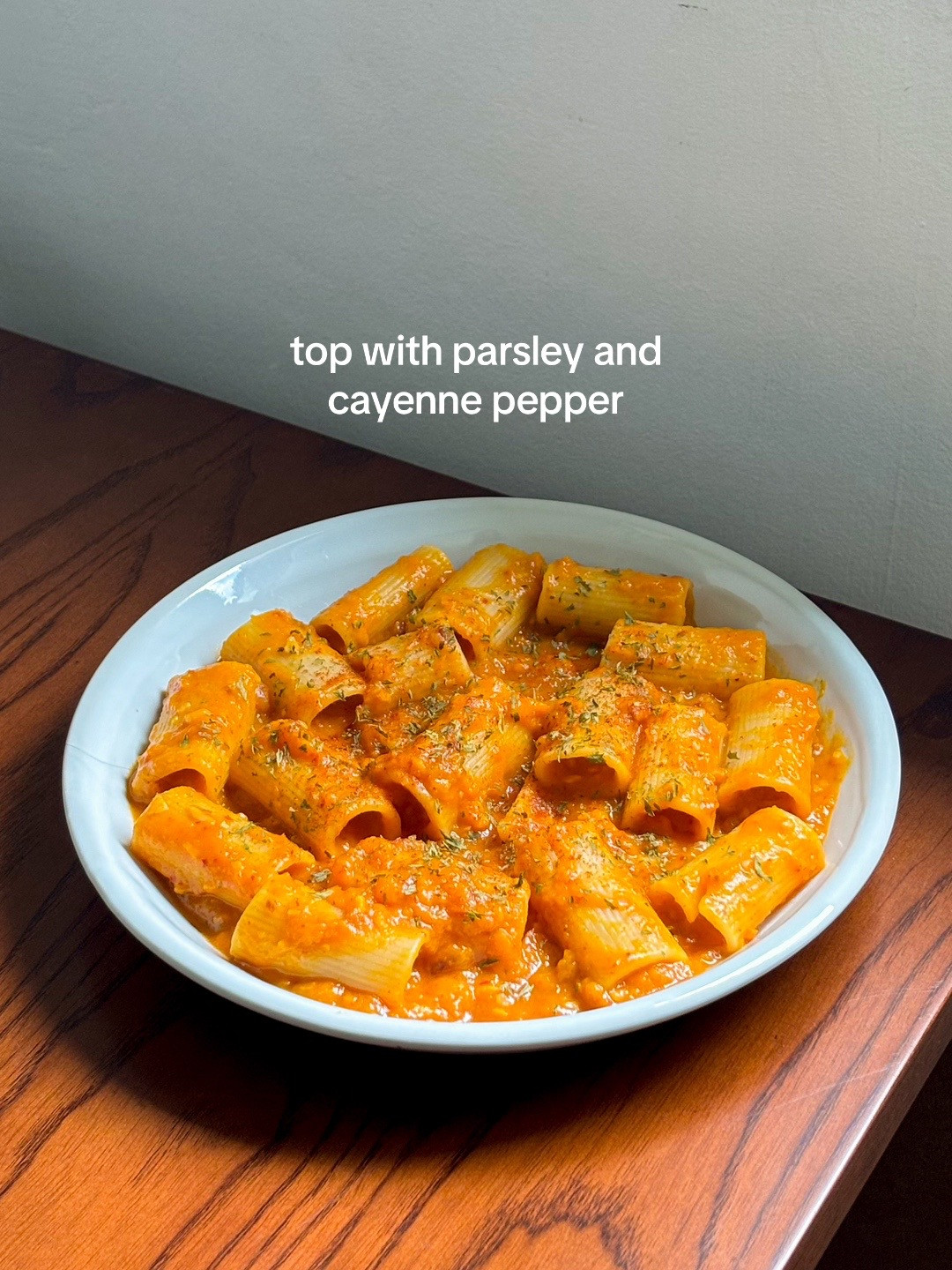 Spicy Pumpkin Tomato Rigatoni Pasta Recipe