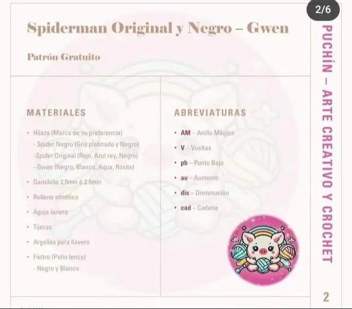Spider-Verse Crochet Amigurumi Pattern: Original, Black Suit & Gwen