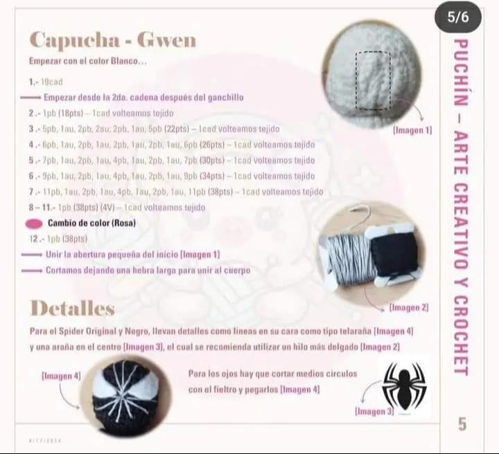 Spider-Verse Crochet Amigurumi Pattern: Original, Black Suit & Gwen