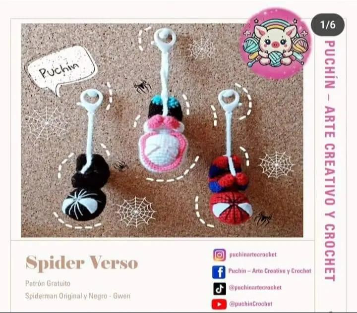Spider-Verse Crochet Amigurumi Pattern: Original, Black Suit & Gwen