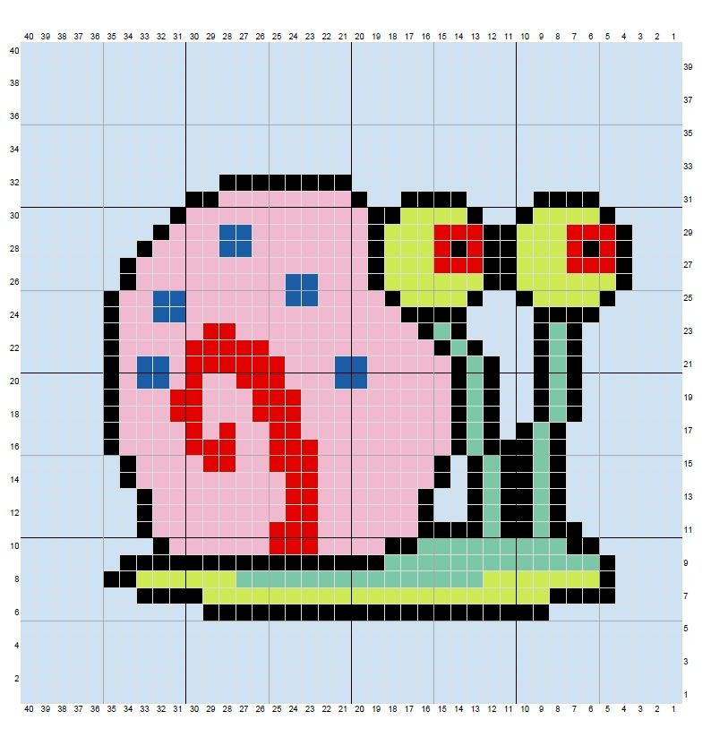 SpongeBob SquarePants Tapestry Crochet Pixel Charts: SpongeBob, Patrick Star, Squidward Tentacles, Sandy Cheeks and Garry
