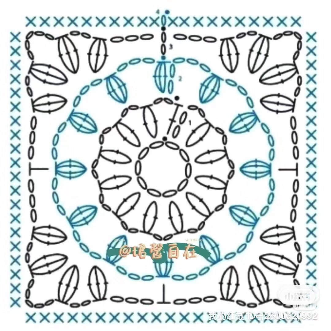 Square Crochet Motif Chart Collection Part 3