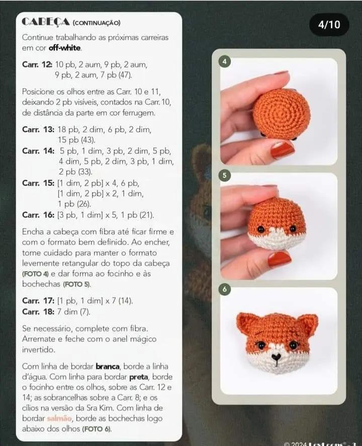 Sr e Sra Kim - Tutorial Completo de Crochê para Casais Raposa Amigurumi com Materiais e Abreviações