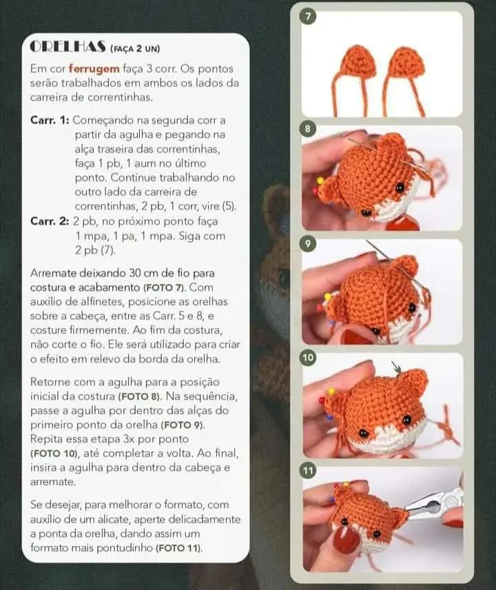 Sr e Sra Kim - Tutorial Completo de Crochê para Casais Raposa Amigurumi com Materiais e Abreviações