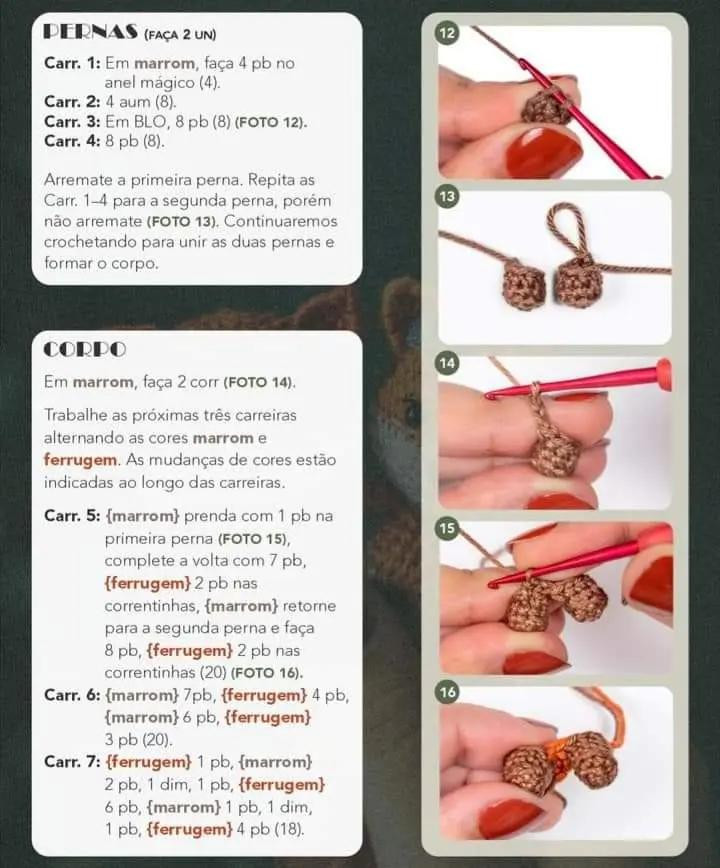 Sr e Sra Kim - Tutorial Completo de Crochê para Casais Raposa Amigurumi com Materiais e Abreviações