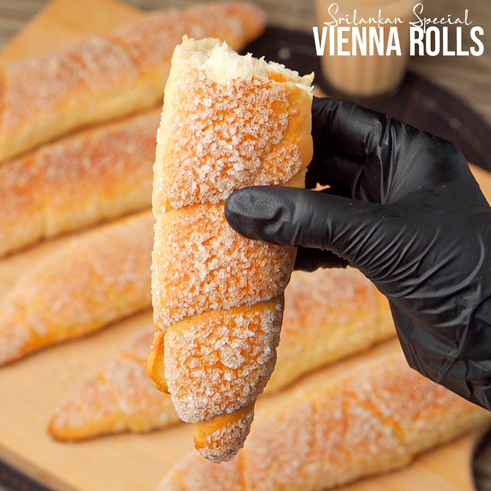 Sri Lankan Kimbula Bun (Vienna Rolls) | Soft & Sweet Bakery Style Recipe