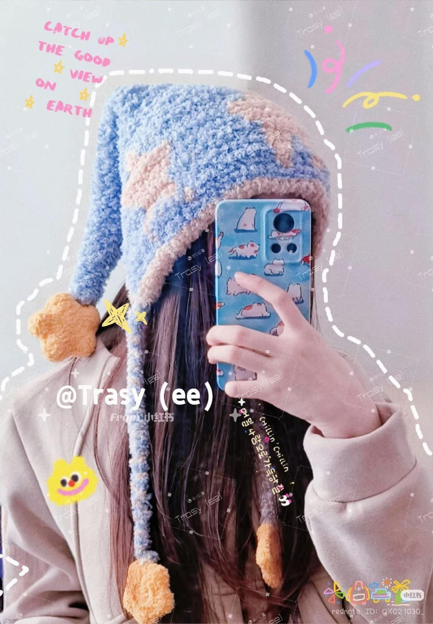 Star Earmuff Hat Crochet Pattern Chart