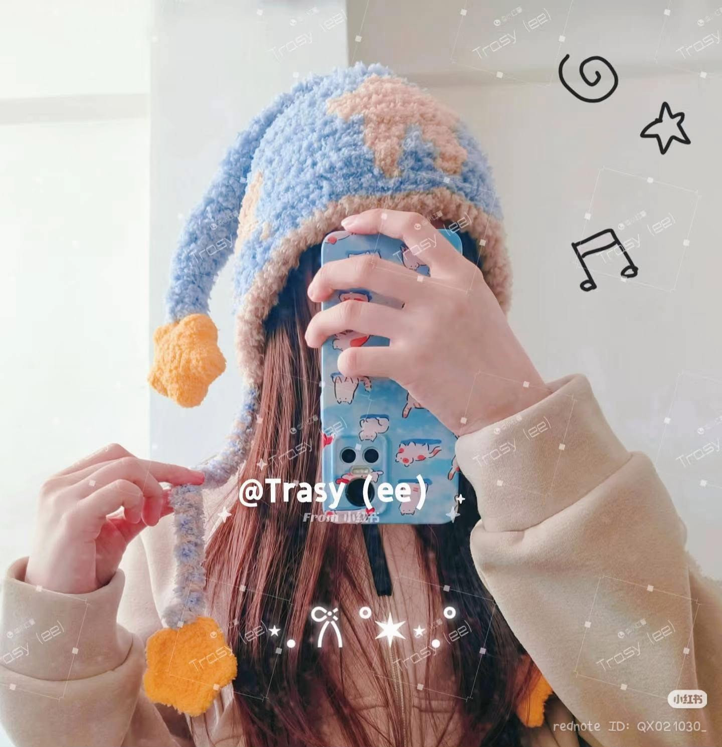 Star Earmuff Hat Crochet Pattern Chart