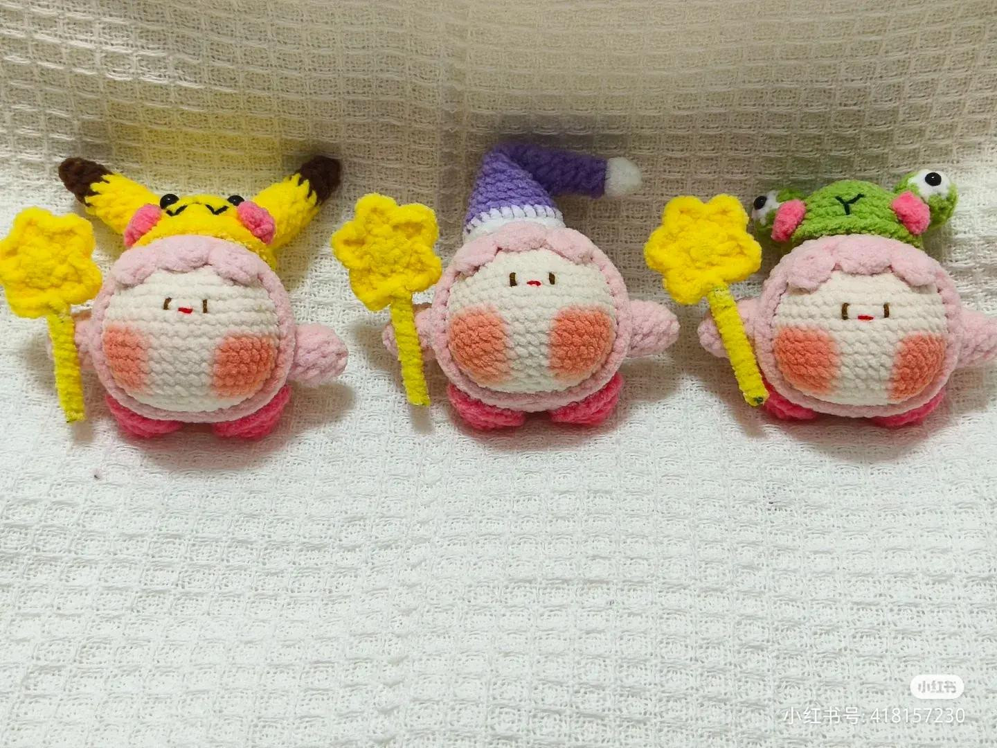 Star Kirby Crochet Chart: Pikachu and Frog Hat Patterns