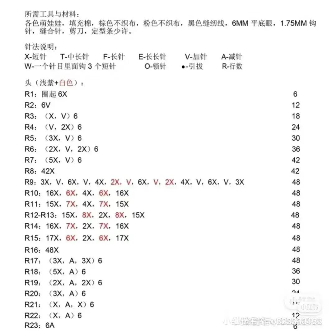 StellaLou Amigurumi Crochet Pattern Chart Tutorial