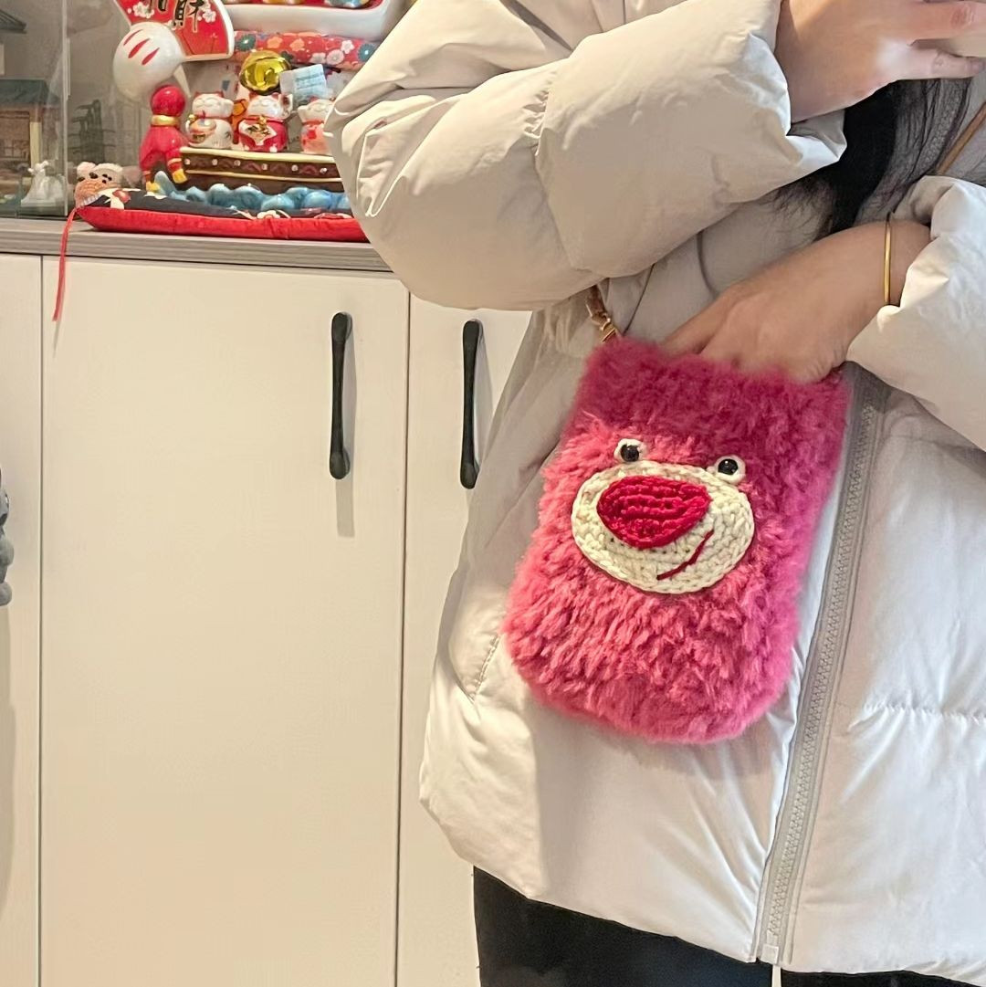 Strawberry Bear Phone Bag Crochet Pattern