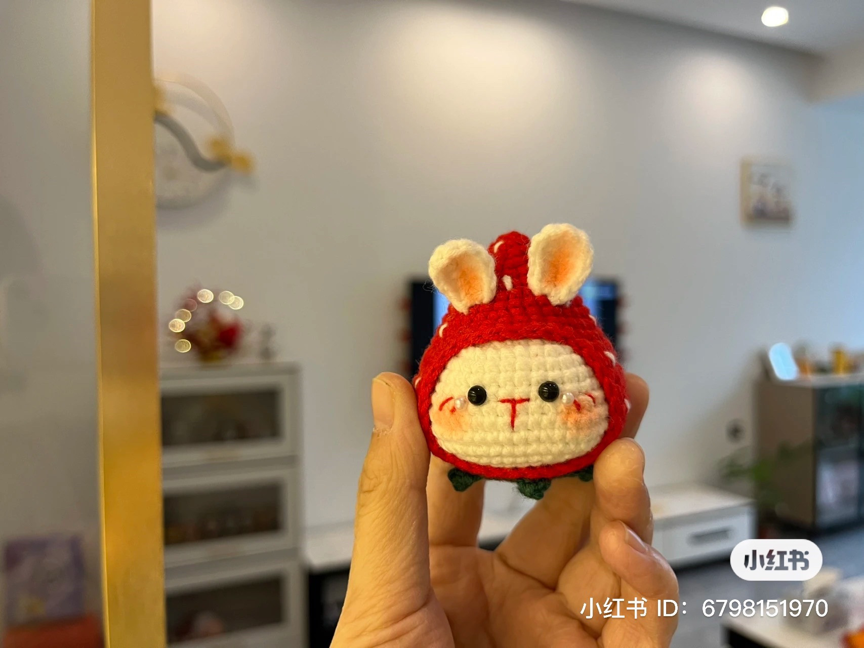 Strawberry Rabbit Amigurumi Crochet Pattern