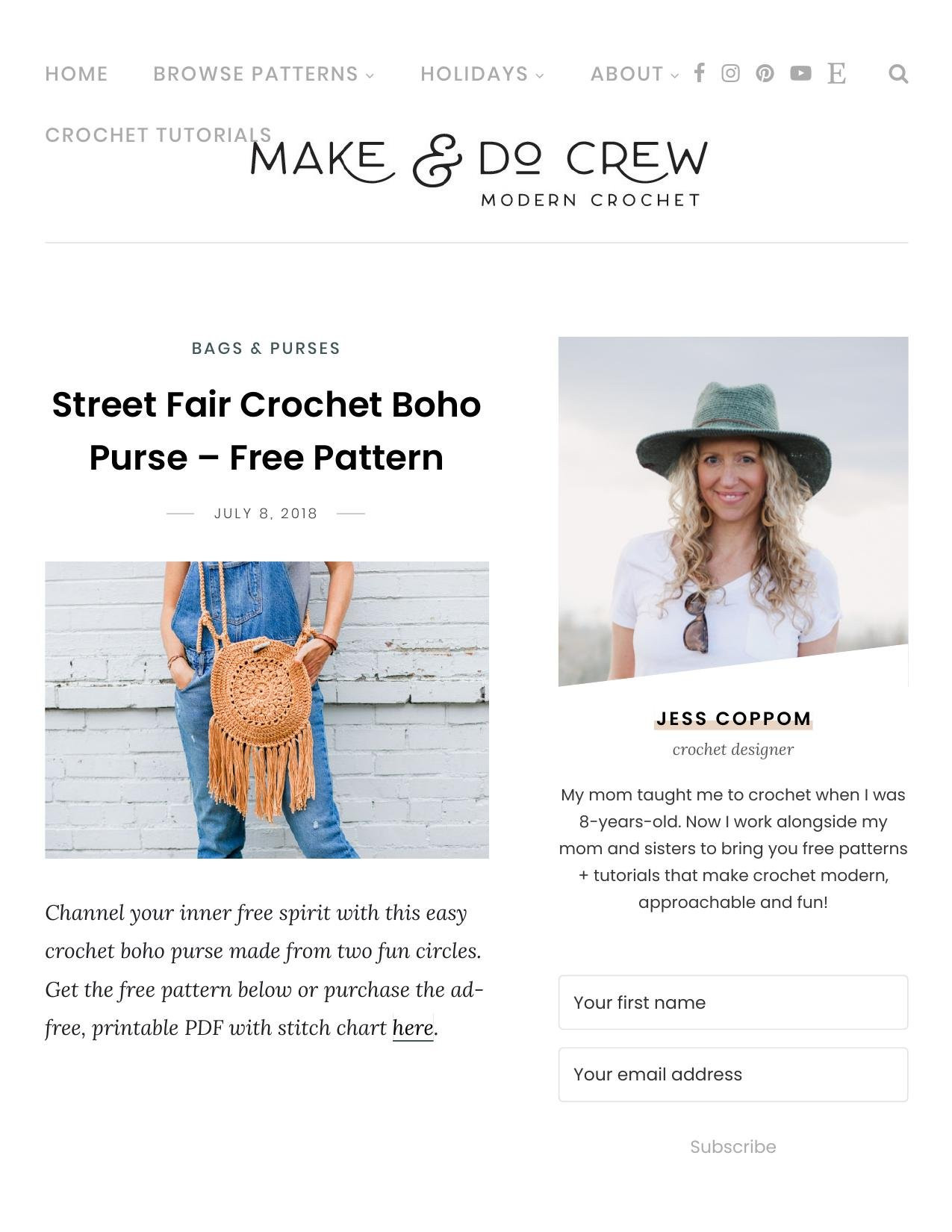 Street Fair Crochet Boho Purse – Free Pattern Tutorial