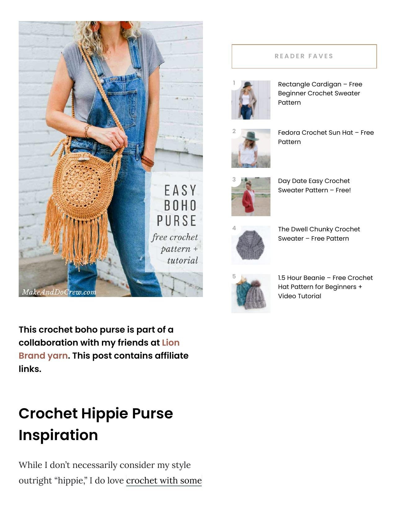 Street Fair Crochet Boho Purse – Free Pattern Tutorial